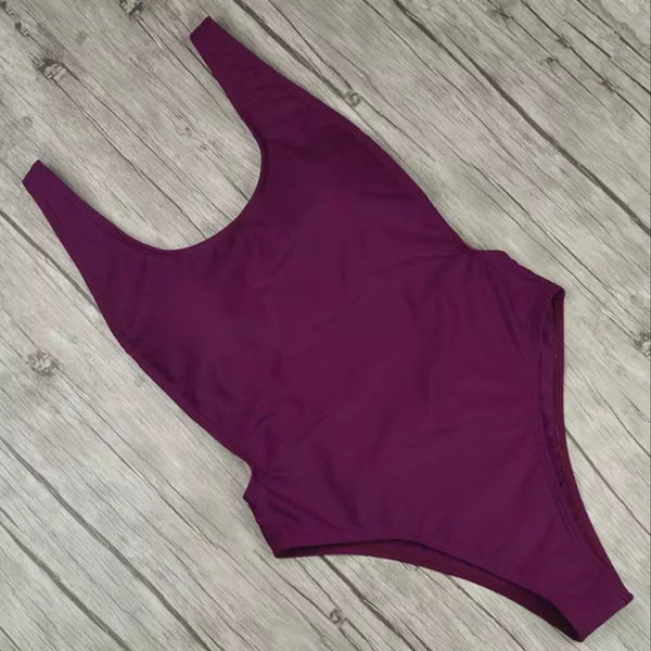 High Rise Backless Swimsuit